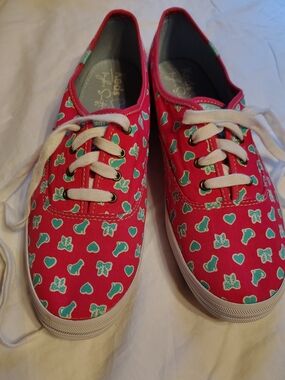 VTG Taylor Swift x Keds Champion Sneakers - Pink/Teal Cat Bow Heart Style 009